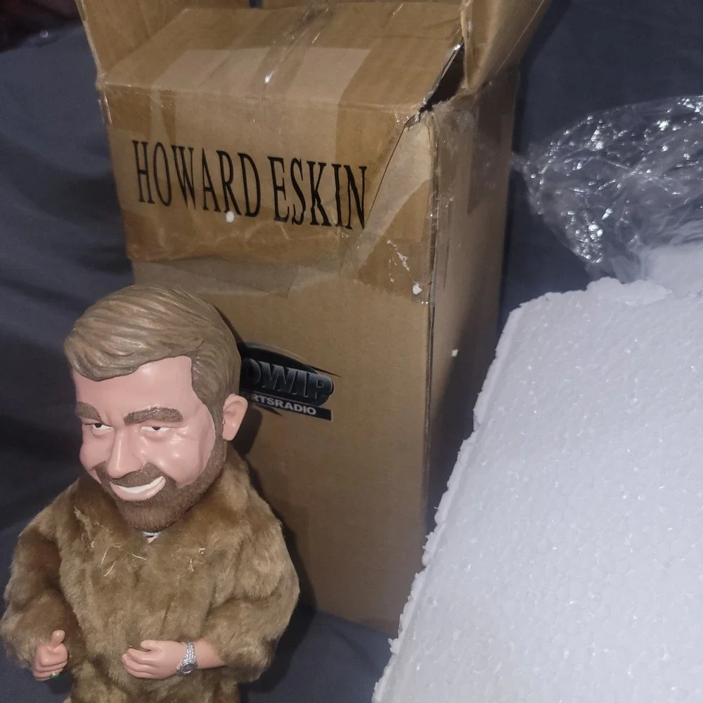 Howard Eskin Bobblehead Autograph Diamond + Mink Fur 94 WIP Philadelphia Eagles